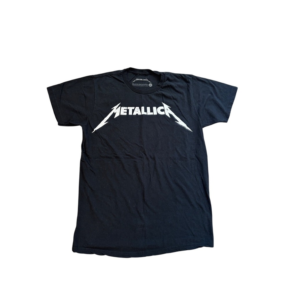 Metallica Band Tee Black Short Sleeve Logo Graphic T-Shirt Large 2013 Bravado